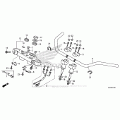 Схема вузла: Кермо (1) для Honda VT750 Shadow Aero