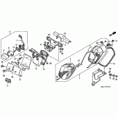Схема узла: Задний фонарь (Стоп-сигнал) (2) для Honda VT1100 Shadow Aero