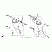 Схема вузла: Зад. амортизатор (2) для Honda VTX1800