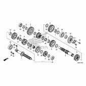 Схема вузла: Трансмісія для Honda CRF150 CRF150RB