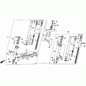 Схема узла: I front fork для Honda GL1500 Gold Wing Interstate