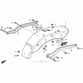 Схема вузла: Заднє крило для Honda CMX250 Rebel