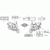 Схема вузла: Інформаційні наклейки для Honda CB600F Hornet