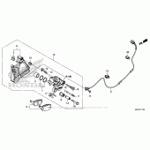 Схема вузла: Задній гальмівний супорт 1 для Honda CB1100