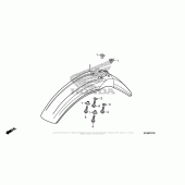 Схема вузла: Переднє крило для Honda XR650