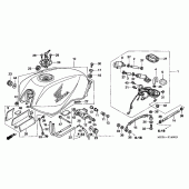 Схема вузла: Паливний бак для Honda CB900 919