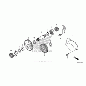 Схема вузла: Привід кікстартера для Honda CRF150 CRF150RB