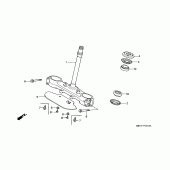 Схема вузла: Рульова траверса для Honda XL600 Transalp