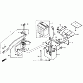 Схема вузла: Акумулятор для Honda CBR1000 CBR1000F Hurricane