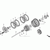 Схема вузла: Зчеплення для Honda VT1100 Shadow ACE