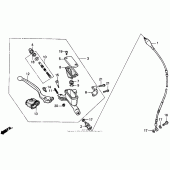 Схема вузла: Fr. гальмівний циліндр 90-91 для Honda CR250