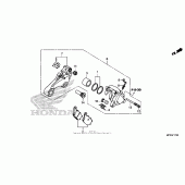 Схема вузла: Задній гальмівний супорт 1 для Honda VT1300 Interstate