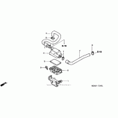 Схема вузла: Вторинний повітряний фільтр для Honda VT750 Shadow Deluxe