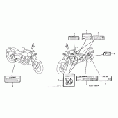 Схема вузла: Інформаційні наклейки для Honda VT600 Shadow VLX