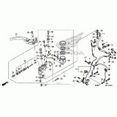 Схема узла: Передний тормозной цилиндр (cbr600ra) для Honda CBR600