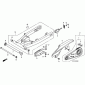 Схема вузла: Задній важіль (Маятник) для Honda XL125 Varadero