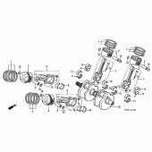 Схема вузла: Колінчастий вал для Honda VF750 Magna