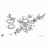 Схема узла: Цилиндр/ головка цилиндра для Honda CR250
