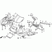 Схема вузла: Передній обтічник (91-94) для Honda CBR600 CBR600F2