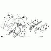 Схема вузла: Заднє крило для Honda VTX1300
