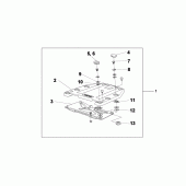 Схема вузла: Top box bracket для Honda XL1000V Varadero