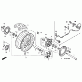 Схема узла: Заднее колесо для Honda CBR1000 CBR1000RR Fireblade