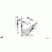 Схема вузла: Camshaft + valve (rr.) Для Honda VT750 Shadow RS