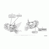 Схема вузла: Інформаційні наклейки для Honda VT750 Shadow Aero