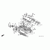 Схема вузла: Головка циліндра (REAR) для Honda VFR400