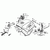 Схема узла: Топливный бак для Honda CBR1000 CBR1000F Hurricane