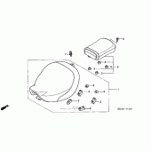 Схема вузла: Сидіння для Honda VT750 Shadow Deluxe