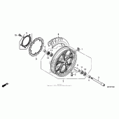 Схема вузла: Переднє колесо для Honda CTX700