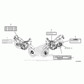 Схема вузла: Caution Label (1) для Honda CRF250