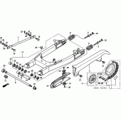 Схема вузла: Задній важіль (Маятник) для Honda VT750 Shadow ACE