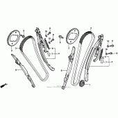 Схема вузла: Ланцюг ГРМ і Натяжитель і Успокоитель для Honda VT1100 Shadow ACE Tour