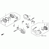Схема вузла: Поворотники (CBR600F / FS / FR) (CBR600F4-KO, 2KO, U) для Honda CBR600 CBR600FS Sport Edition