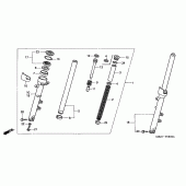 Схема вузла: Вилка передньої осі (CB600F2 / F22 / 3/4) для Honda CB600F Hornet S