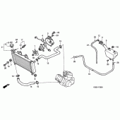 Схема вузла: Радіатор для Honda VT125 Shadow