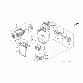 Схема вузла: Задній ліхтар (Стоп-сигнал) для Honda NX650 Dominator