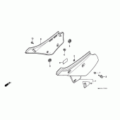 Схема вузла: Бічний обтічник для Honda XR600
