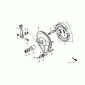 Схема узла: Задний тормозной барабан для Honda CMX250 Rebel