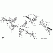 Схема узла: Подножки для Honda CBR900RR CBR954RR Fireblade