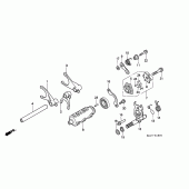 Схема узла: Копирный вал и Вилки и Вал переключения для Honda ST1100 Pan-European