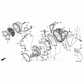Схема вузла: Повітряний фільтр для Honda CRF250 CRF250X