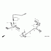 Схема вузла: Лапка гальма & Лапка перемикання для Honda CBR600 CBR600F4i