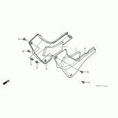 Схема вузла: Бічний обтічник для Honda CB600F Hornet S