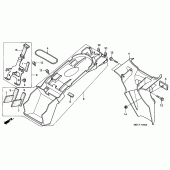 Схема вузла: Заднє крило для Honda XL1000V Varadero