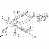 Схема вузла: Задній важіль (Маятник) для Honda XR600