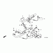 Схема узла: Выхлопная система для Honda VT750 Shadow Spirit