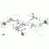 Схема вузла: Поворотники (1) для Honda GL1500 F6C